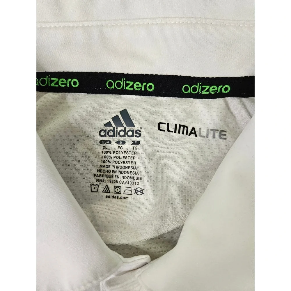 Adidas Mississippi State Bulldogs Polo Mens XL White Climalite Adizero 161903